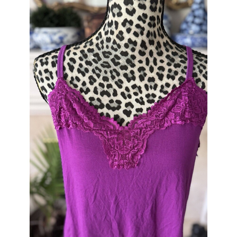 Lane Bryant Women's Classic Cami Tank Top Layering Plus 14/16 Purple Lace - Picture 3 of 8